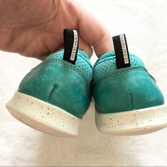 ECCO Womens Teal Blue Ballet Flats Size 8 Vacation Comfort Shoe - Picture 5 of 9